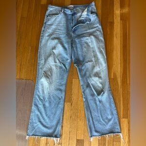 Zara women’s high rise, wide leg blue jeans